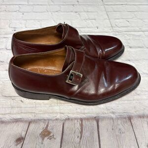 Lopez Taibo Men Size 8 Monk Strap Shoes Leather Dress Buckle Loafers D120 -4
